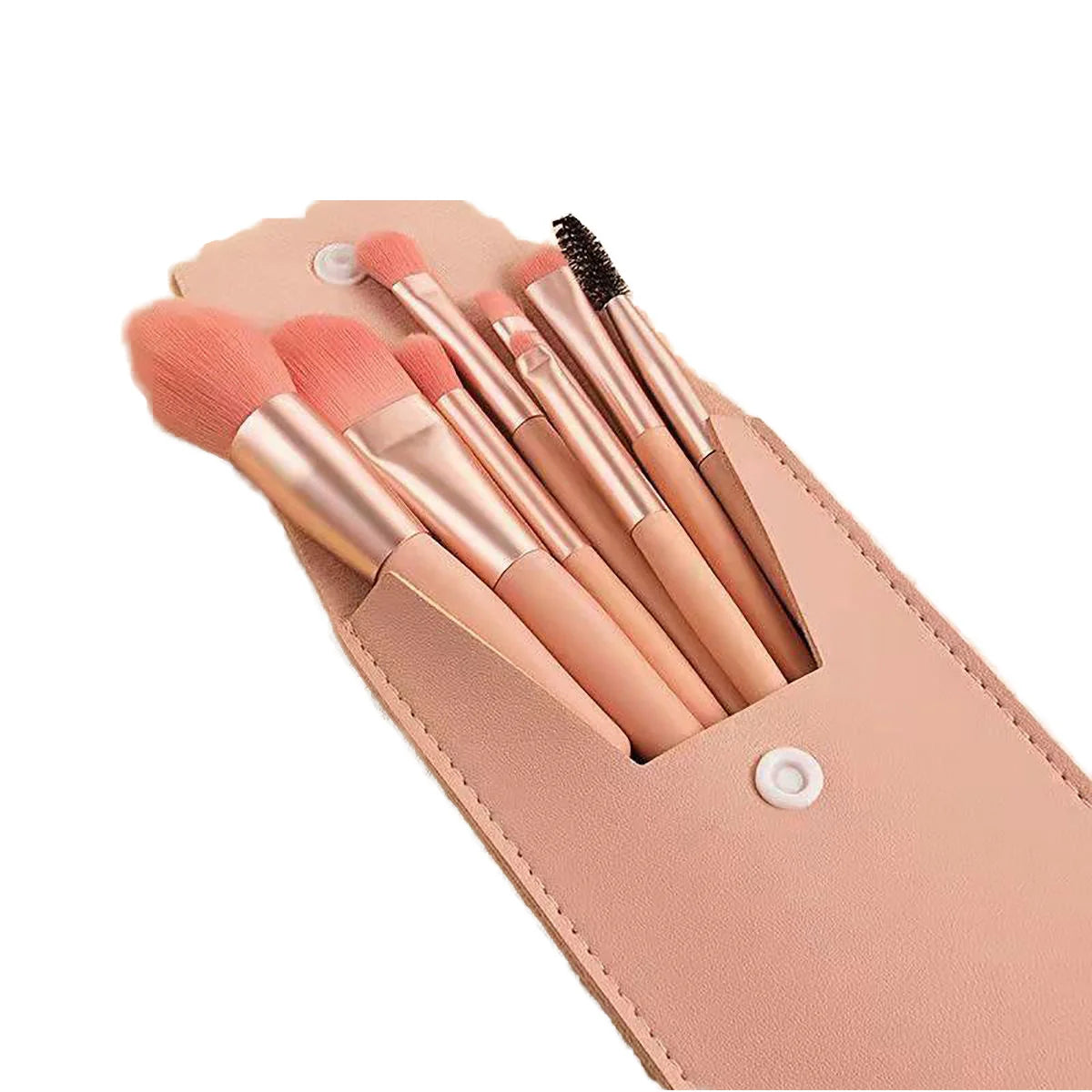 8-Piece Portable Cute Synthetic Hair Facial Makeup Brushes
