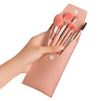 8-Piece Portable Cute Synthetic Hair Facial Makeup Brushes
